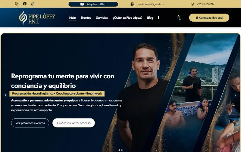 Web de Pipe López PNL, hecha por Kustoom